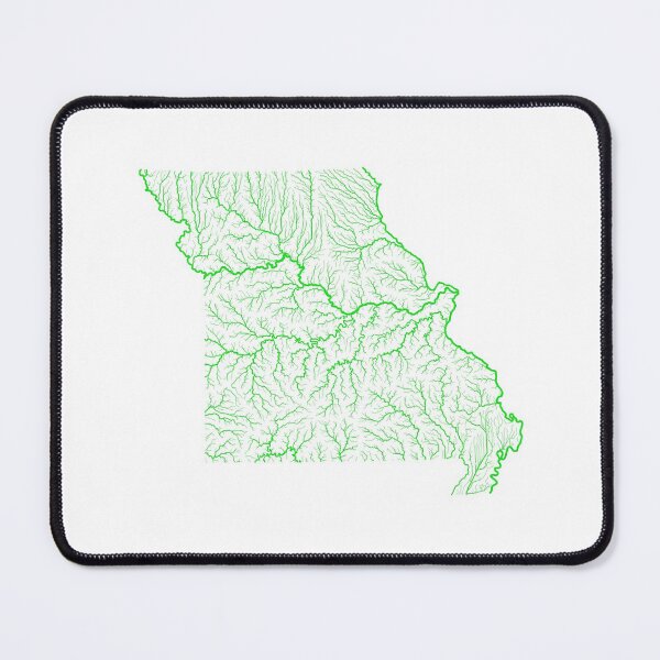 Item preview, Missouri River Basin Map in Rainbow Colours with White Background designed and sold by GrasshopperGeo.