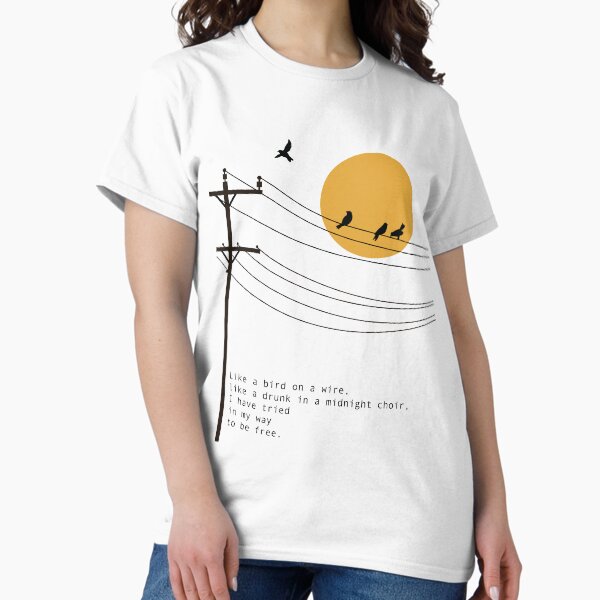 Artikel-Vorschau von Leonard Cohen Vogel auf einem Draht Poesie Kunst, designt und verkauft von PrintsBySadie.