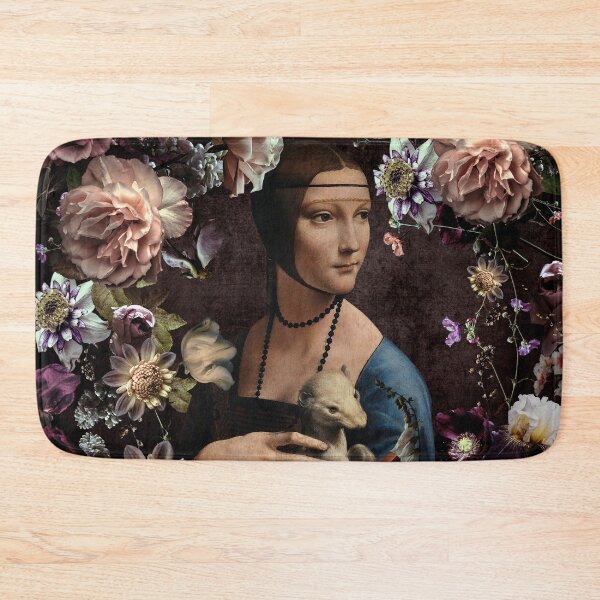 Item preview, Lady with an Ermine and flowers Botanical Night Garden Nightgarden designed and sold by UtArt.