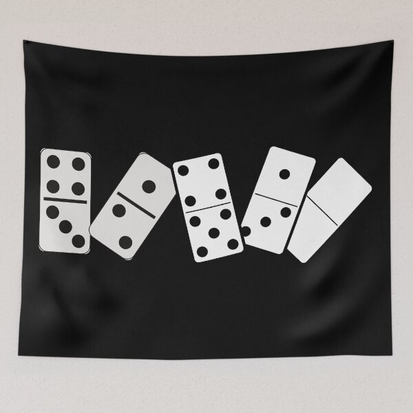 Item preview, Dominos Game On Black Background  designed and sold by Rainbows Rock.