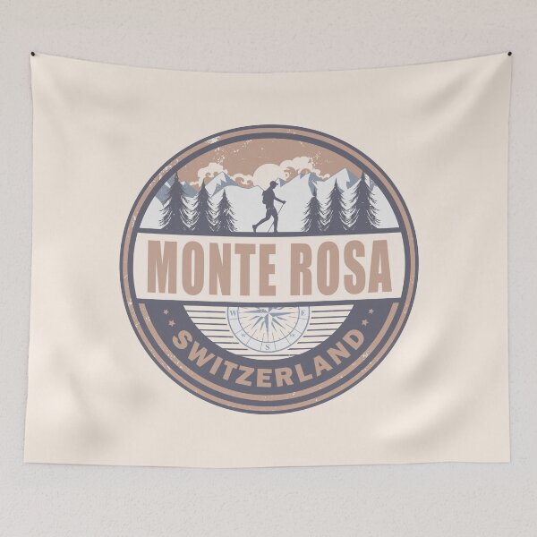Item preview, Monte Rosa Switzerland Swiss Alps Vintage Hiking Design designed and sold by CynthiaGraphics.