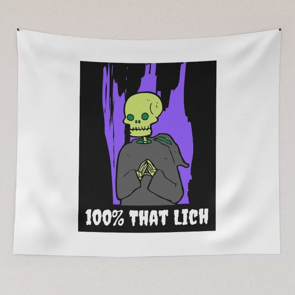 Item preview, 100% That Lich (Black BG for lighter merch) designed and sold by RockNRole.