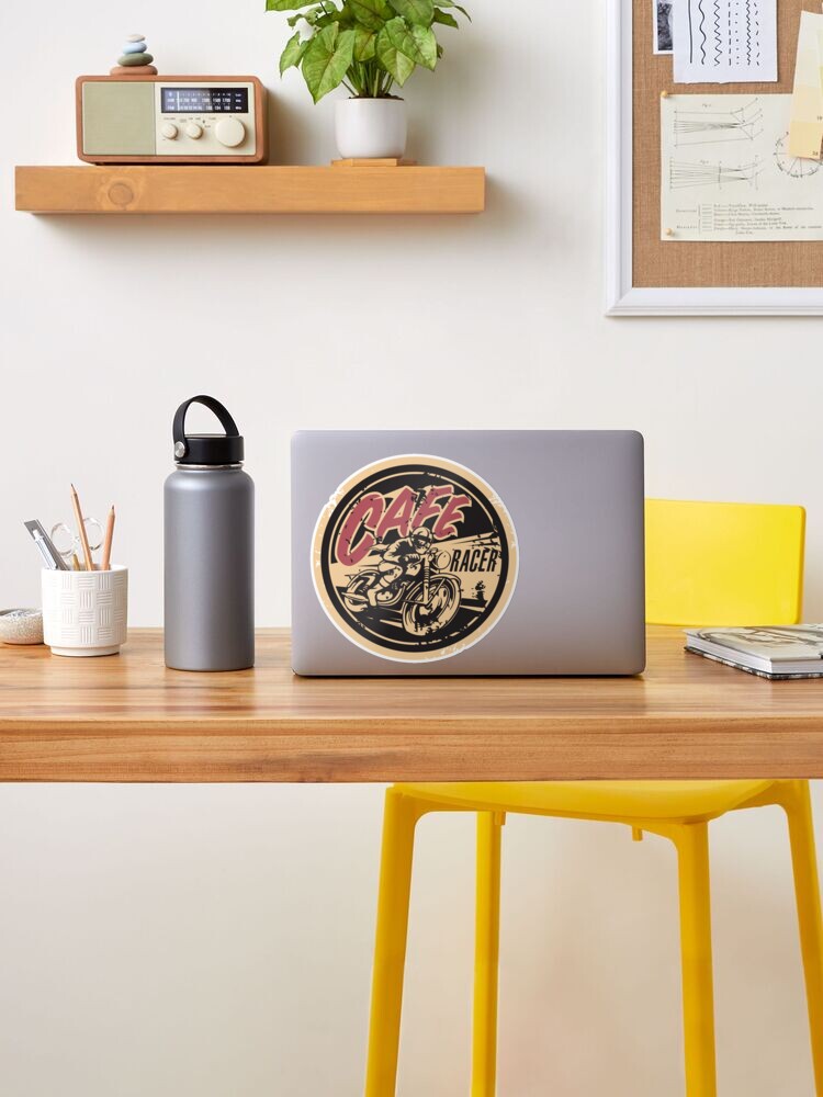Alternate view of The Official Cafe Racer TV Logo Sticker