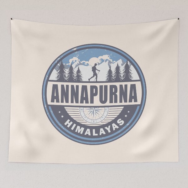 Item preview, Annapurna Himalayas Nepal Vintage Hiking Design designed and sold by CynthiaGraphics.