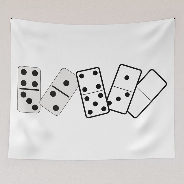 Item preview, Dominos Game On White Background  designed and sold by Rainbows Rock.