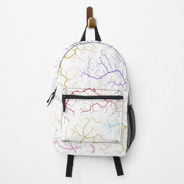 Item preview, New Brunswick River Basin Map in Rainbow Colours with White Background designed and sold by GrasshopperGeo.