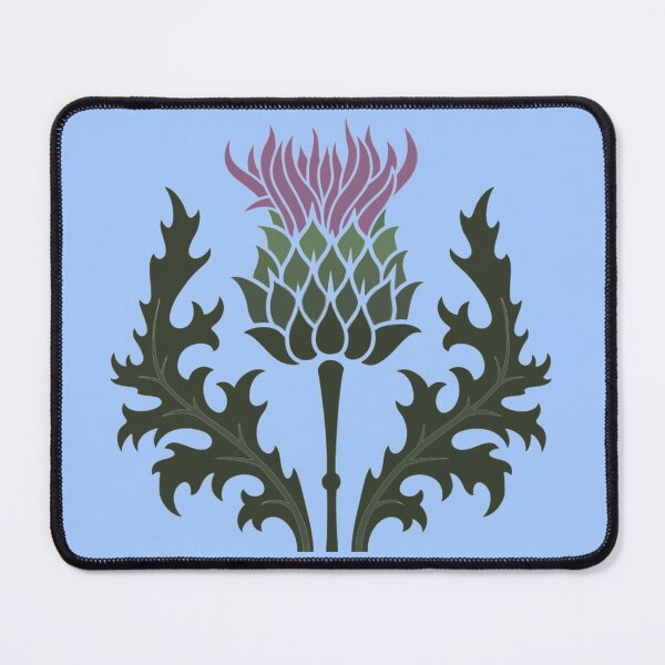 Item preview, Scottish Thistle Flower of Scotland on Pale Blue designed and sold by podartist.