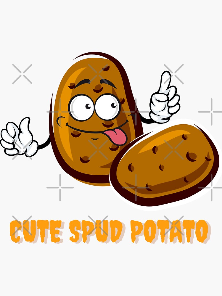 Cute Spud Potato Sticker For Sale By Shaikhyas Redbubble