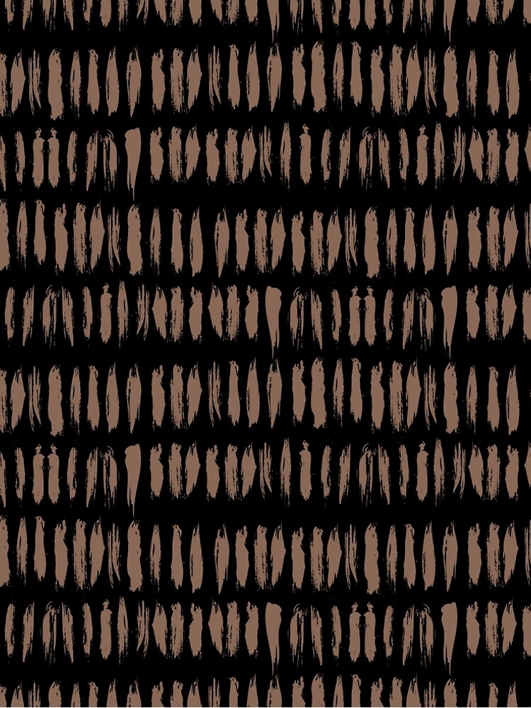 Thumbnail 5 von 5, A-Linien Kleid, Mid-tone Brown and Black Stripe Dash Lines Pattern Pairs Dunn & Edwards 2022 Color of the Year Art & Craft DET682 - Colour Trends - Hue - Shade designt und verkauft von ColorOfTheYears.