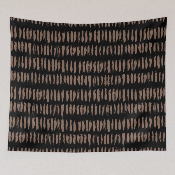 Artikelvorschau, Mid-tone Brown and Black Stripe Dash Lines Pattern Pairs Dunn & Edwards 2022 Color of the Year Art & Craft DET682 - Colour Trends - Hue - Shade entworfen und verkauft von ColorOfTheYears.