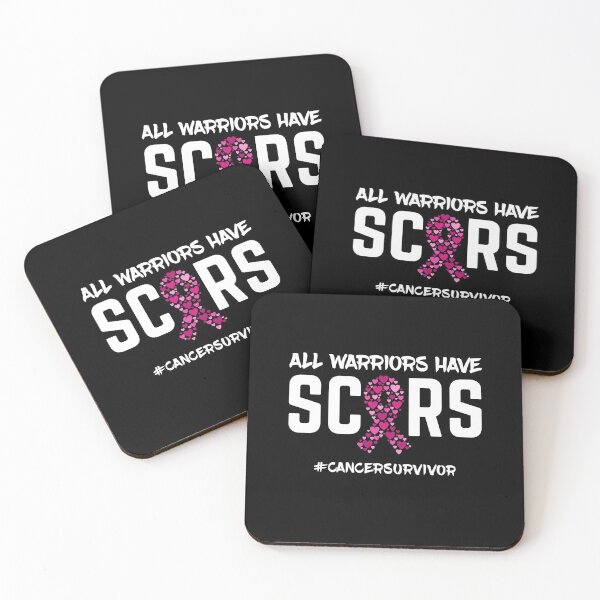 Item preview, All Warriors Have Scars - Breast Cancer Awareness Support  designed and sold by AwarenessCloud.
