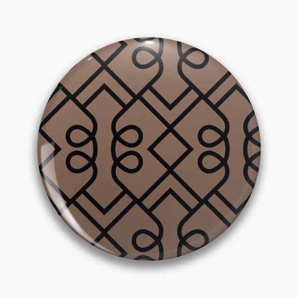 Item preview, Mid-tone Brown and Black Diamond Loop Pattern Pairs Dunn & Edwards 2022 Color of the Year Art & Craft DET682 - Colour Trends - Hue - Shade designed and sold by ColorOfTheYears.