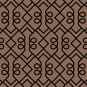 Imagen de la obra Mid-tone Brown and Black Diamond Loop Pattern Pairs Dunn & Edwards 2022 Color of the Year Art & Craft DET682 - Colour Trends - Hue - Shade de ColorOfTheYears