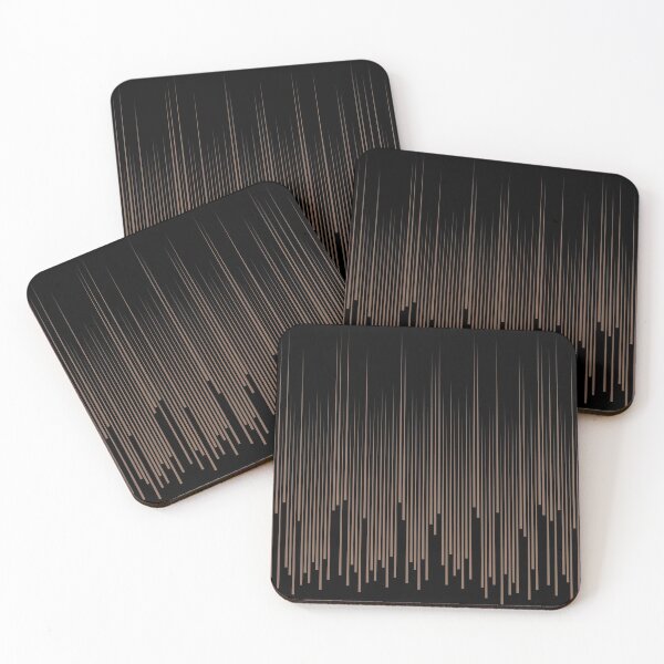 Artikelvorschau, Mid-tone Brown and Black Stripes Line Art Pattern Pairs Dunn & Edwards 2022 Color of the Year Art & Craft DET682 - Colour Trends - Hue - Shade entworfen und verkauft von ColorOfTheYears.