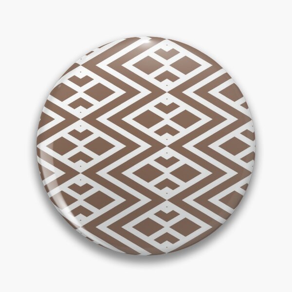 Artikelvorschau, Mid-tone Brown and White Shape Tile Pattern 2 Pairs Dunn & Edwards 2022 Color of the Year Art & Craft DET682 - Colour Trends - Hue - Shade entworfen und verkauft von ColorOfTheYears.