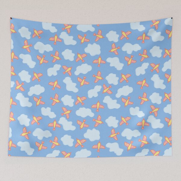 Item preview, Colourful birds fly high in the sky designed and sold by ApiladaV.