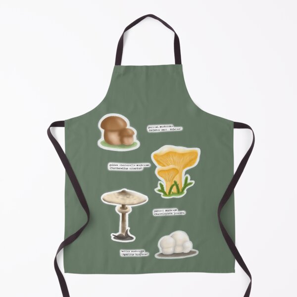 Item preview, Porcini, Chanterelle, Parasol and Button Mushrooms pattern designed and sold by drawingKatarina.