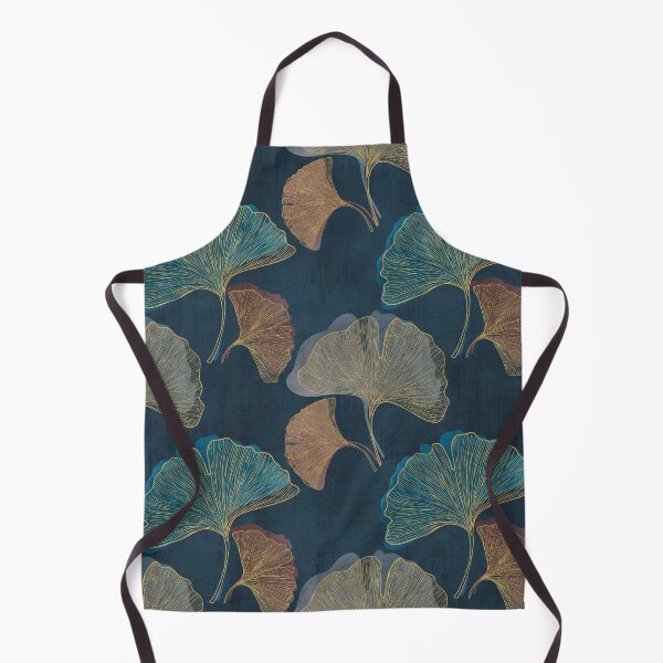 Item preview, Colorful Ginkgo leaves watercolor print on dark background designed and sold by likapix.