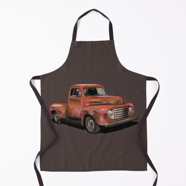 Artikelvorschau, Rusty 1950 Ford F1 Pickup in rot entworfen und verkauft von candc-retro.