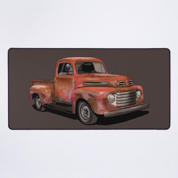 Item preview, Rusty 1950 Ford F1 Pickup Truck in red designed and sold by candc-retro.