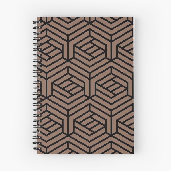 Artikelvorschau, Mid-tone Brown and Black Cube Shape Pattern Pairs Dunn & Edwards 2022 Color of the Year Art & Craft DET682 - Colour Trends - Hue - Shade entworfen und verkauft von ColorOfTheYears.