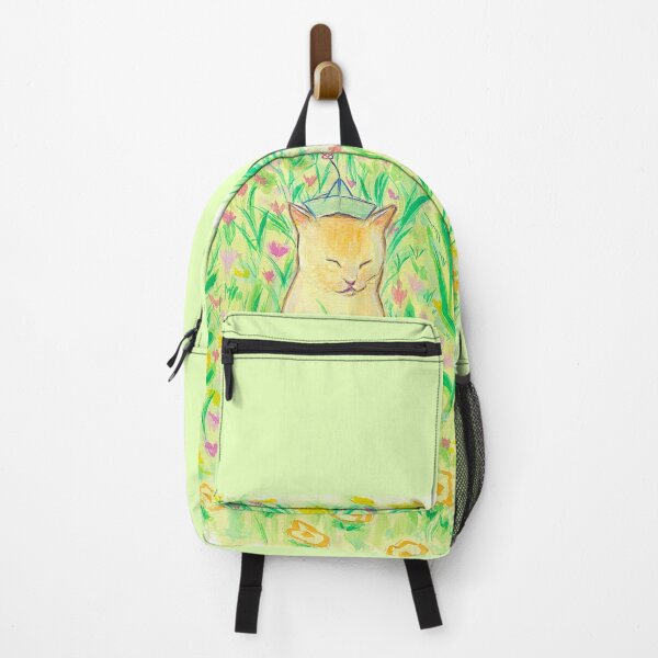 Item preview, cute cat chilling in nature  designed and sold by mycue-te-leaves.