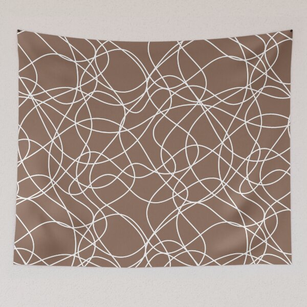 Artikelvorschau, Mid-tone Brown and White Scribbled Mosaic Pattern Pairs Dunn & Edwards 2022 Color of the Year Art & Craft DET682 - Colour Trends - Hue - Shade entworfen und verkauft von ColorOfTheYears.