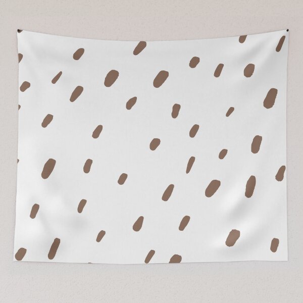 Artikelvorschau, Mid-tone Brown and White Spots - Polka Dot Pattern Pairs Dunn & Edwards 2022 Color of the Year Art & Craft DET682 - Colour Trends - Hue - Shade entworfen und verkauft von ColorOfTheYears.