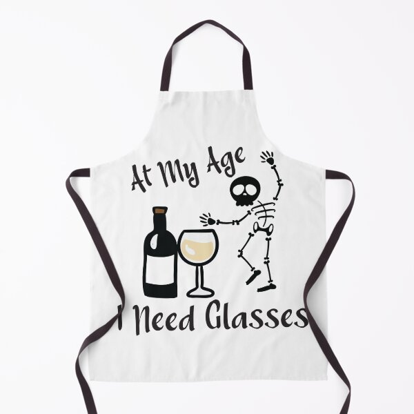 Item preview, At My Age I Need Glasses Classic T-shirt Skeleton with wine Essential T-shirt designed and sold by Achrafilla1.