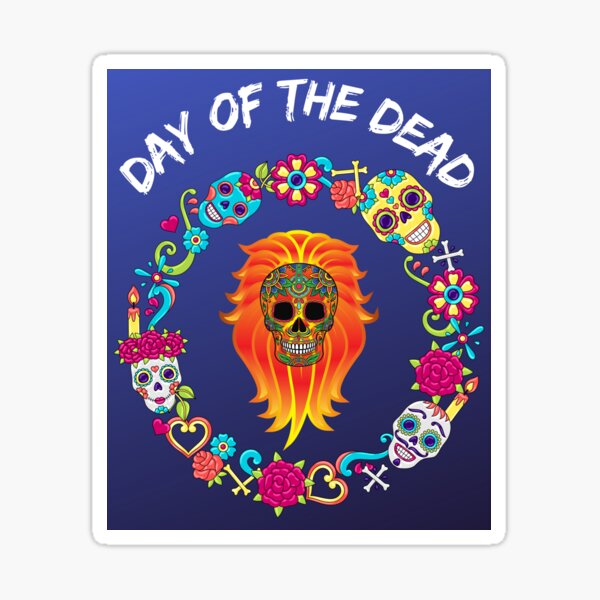 Item preview, Day Of The Dead Sugar Skull Wreath   designed and sold by WoodburyLake.