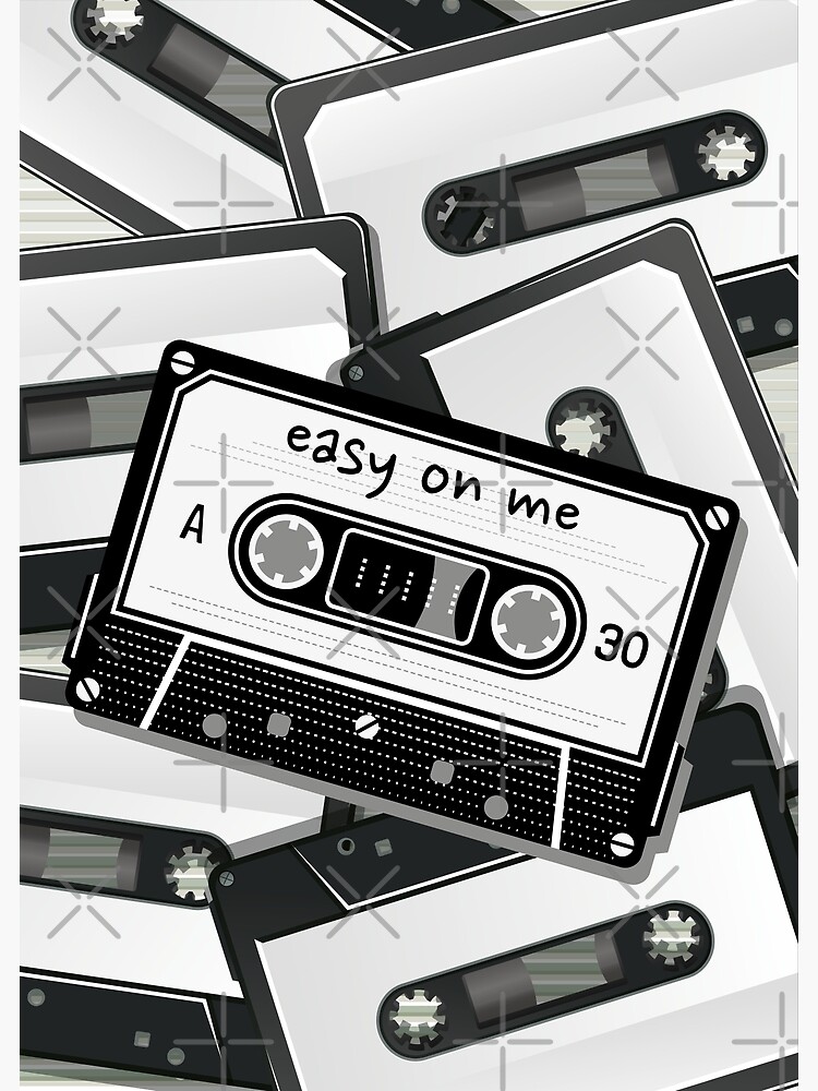 Disover Easy On Me by Adele - Cassette Vintage Design Premium Matte Vertical Poster