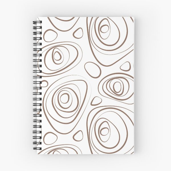 Artikelvorschau, Mid-tone Brown and White Retro Circle Pattern Pairs Dunn & Edwards 2022 Color of the Year Art & Craft DET682 - Colour Trends - Hue - Shade entworfen und verkauft von ColorOfTheYears.