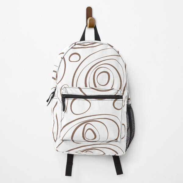 Artikelvorschau, Mid-tone Brown and White Retro Circle Pattern Pairs Dunn & Edwards 2022 Color of the Year Art & Craft DET682 - Colour Trends - Hue - Shade entworfen und verkauft von ColorOfTheYears.