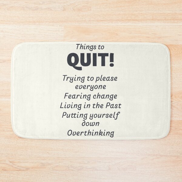 Item preview, List of things to quit, break bad habits, inspirational quote, let go of the past, daily routine designed and sold by Spallutos.