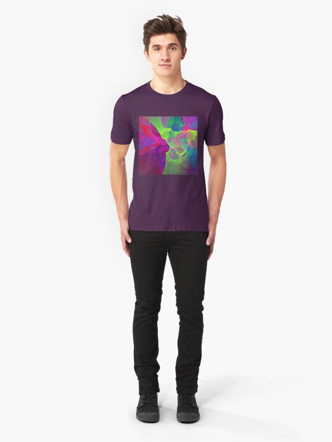Alternate view of #Fractal Art Slim Fit T-Shirt