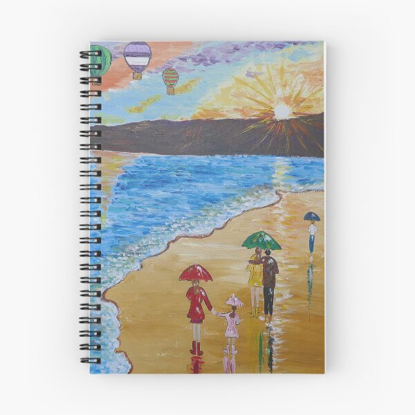 Item preview, Colourful Umbrellas at Sunset by the Sea designed and sold by Casimirasart.