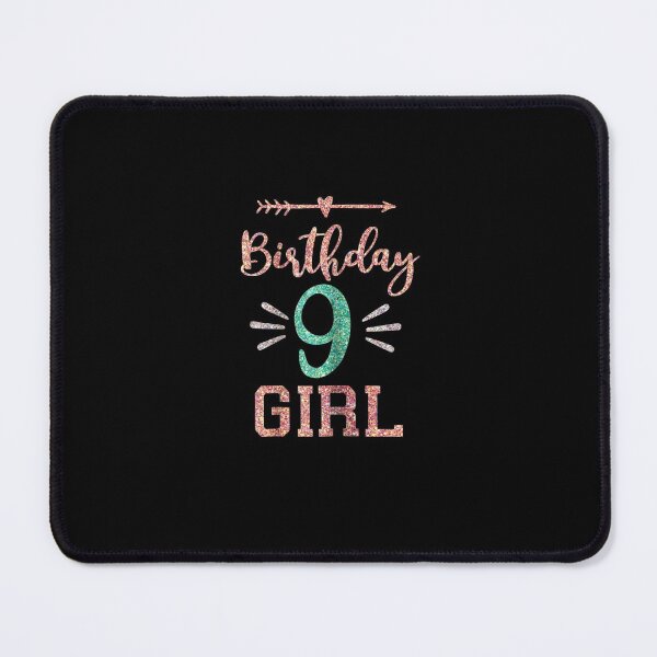 Item preview, Birthday 9 Girl Cute Birthday 9th Birthday Party designed and sold by SemajshiMaah.