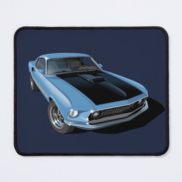 Item preview, 1969 ford mustang mach 1 in light blue designed and sold by candc-retro.