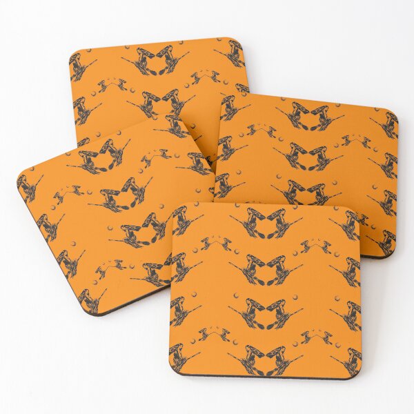 Item preview, Witch riding brooms Halloween Pattern (Orange) designed and sold by whereisOlga_.