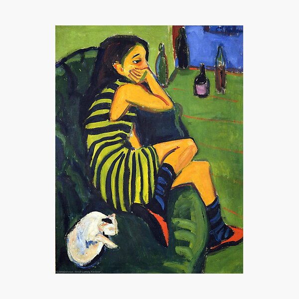 Item preview,  Female Artist, by Ernst Ludwig Kirchner. (1910) designed and sold by Historical Paintings.