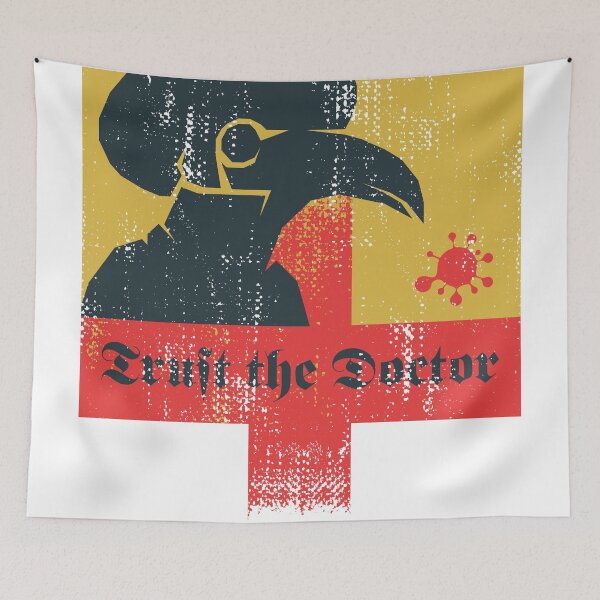 Item preview, Vintage Plague Doctor. Trust the Doctor. designed and sold by etraveler.
