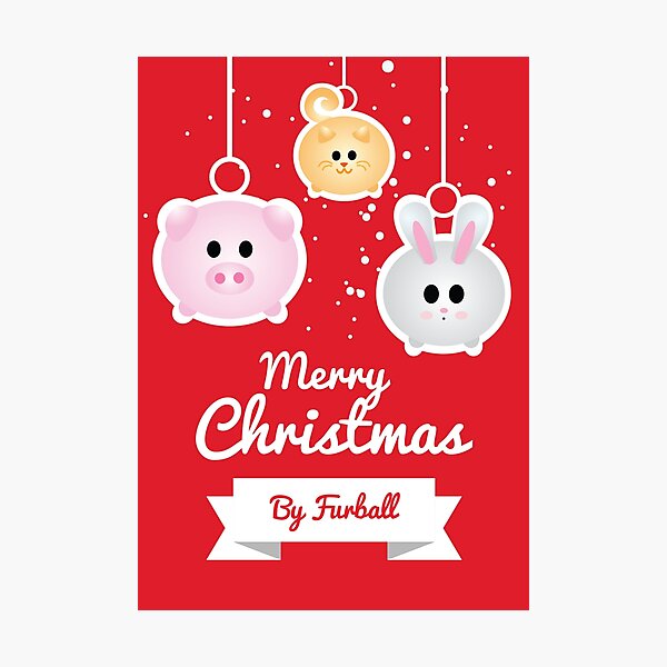 Furball Christmas Photographic Print