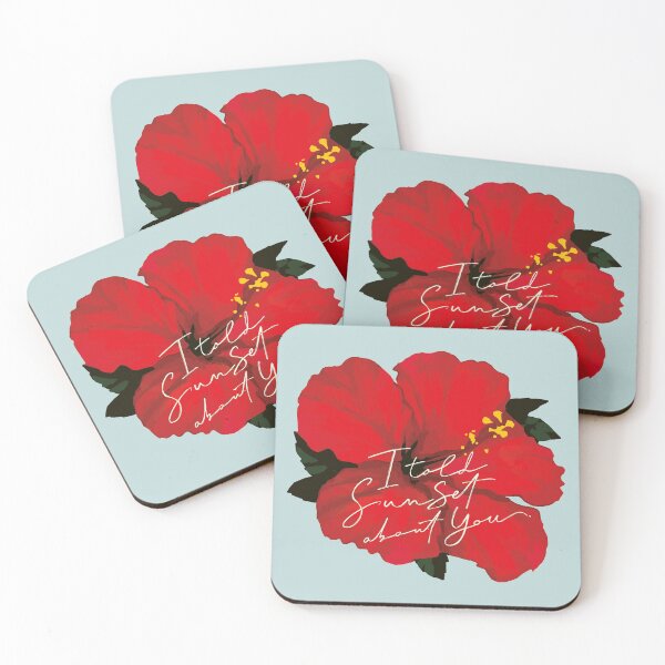 Item preview, I Told Sunset About You - Hibiscus Flower n.2 light blue designed and sold by marina ralston.