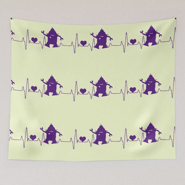 Item preview, Violet Robot Heartbeat Design designed and sold by Red-ElYoubi.
