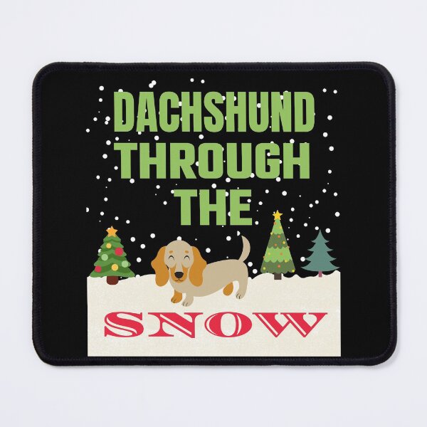 Item preview, Dachshund Through the Snow Winterscape Pun designed and sold by ACC .