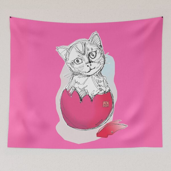 Item preview, The Egg Of Love - Cat (Original Drawing by ACCI) designed and sold by VanyssaGraphics.