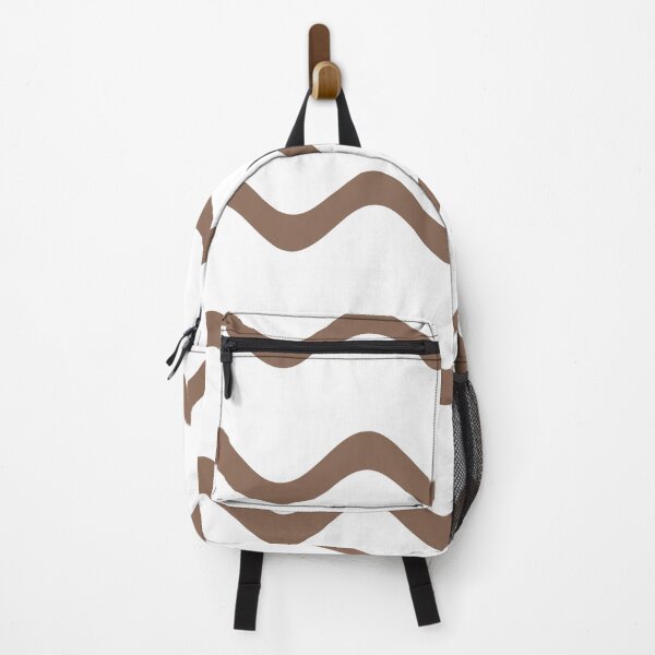 Artikelvorschau, Mid-tone Brown and White Rippled Stripe Pattern Pairs Dunn & Edwards 2022 Color of the Year Art & Craft DET682 - Colour Trends - Hue - Shade entworfen und verkauft von ColorOfTheYears.