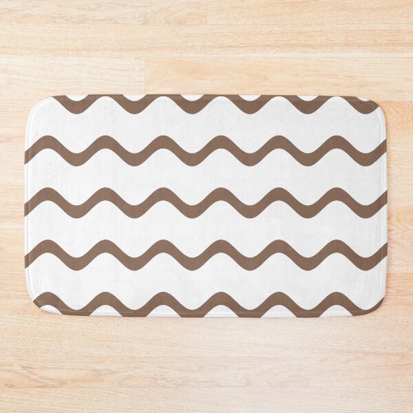 Artikelvorschau, Mid-tone Brown and White Rippled Stripe Pattern Pairs Dunn & Edwards 2022 Color of the Year Art & Craft DET682 - Colour Trends - Hue - Shade entworfen und verkauft von ColorOfTheYears.