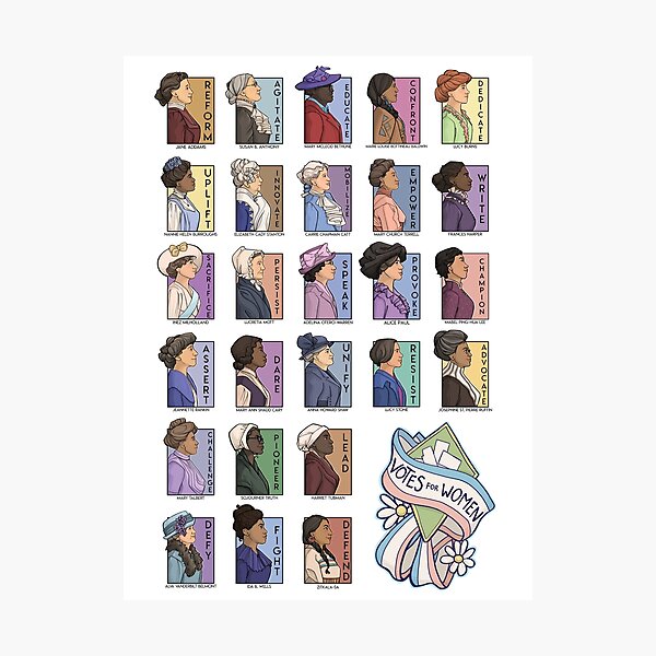 Vista previa del artículo con la obra «Ella serie sufragistas», diseñado y vendido por Karen Hallion Illustration.