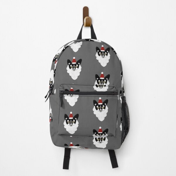Item preview, Welsh corgi Santa Claus black and white designed and sold by gavayka.